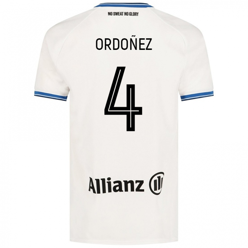 Criança Camisola Joel Ordóñez #4 Branco Alternativa 2024/25 Camisa