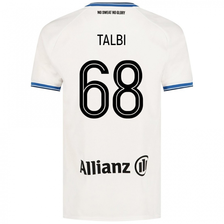 Criança Camisola Chemsdine Talbi #68 Branco Alternativa 2024/25 Camisa