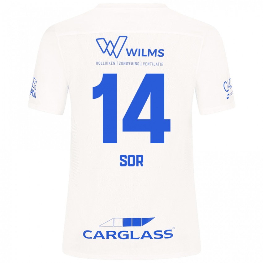 Criança Camisola Yira Sor #14 Branco Alternativa 2024/25 Camisa