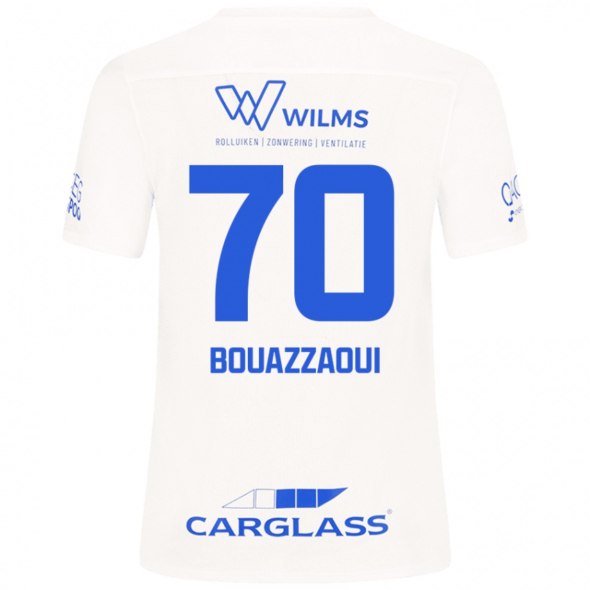 Criança Camisola Ilyas Bouazzaoui #70 Branco Alternativa 2024/25 Camisa