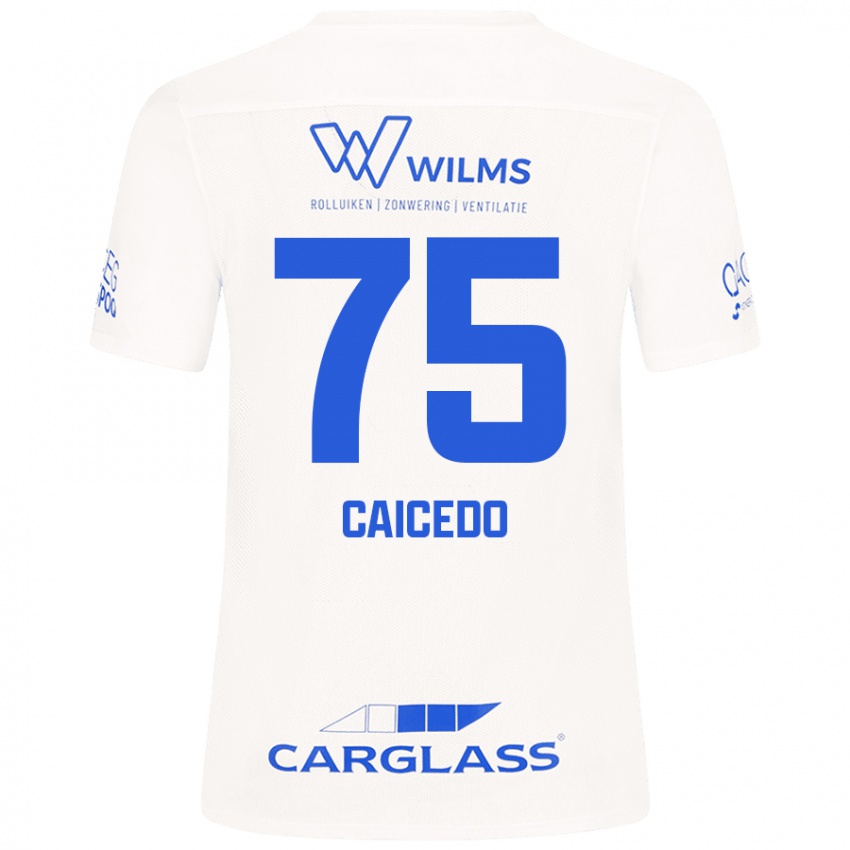 Criança Camisola Alfred Caicedo #75 Branco Alternativa 2024/25 Camisa