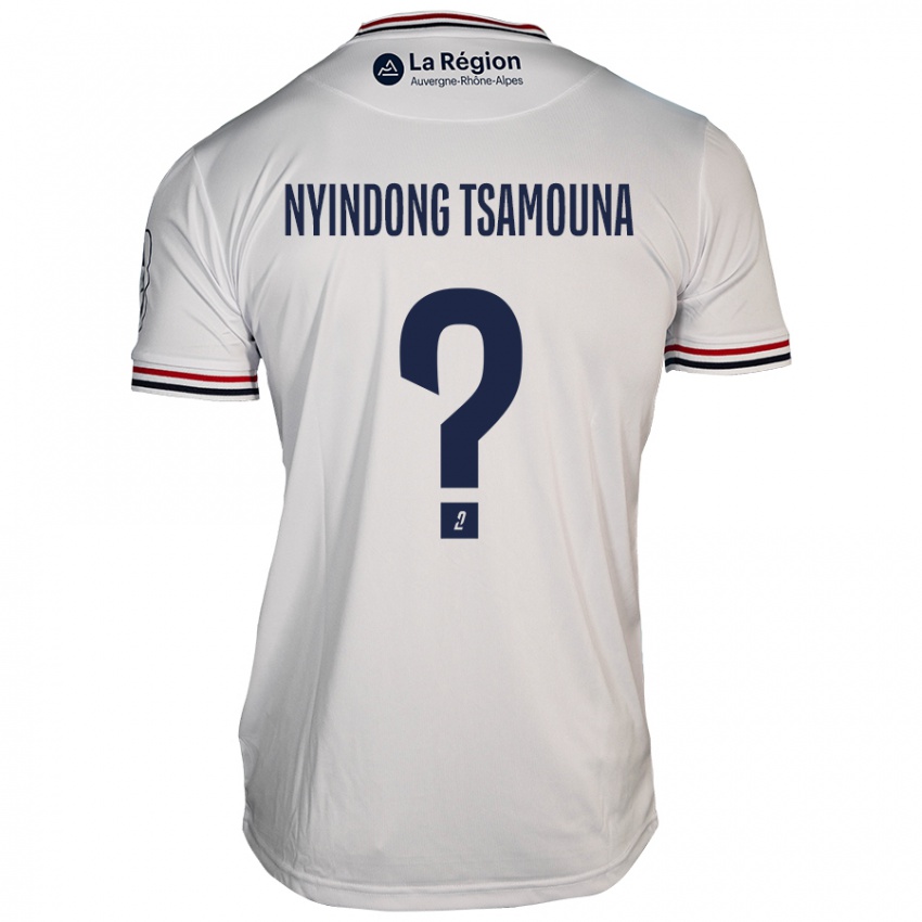 Criança Camisola Jean Nyindong Tsamouna #0 Branco Alternativa 2024/25 Camisa