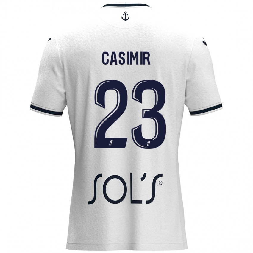 Criança Camisola Josué Casimir #23 Azul Escuro Branco Alternativa 2024/25 Camisa