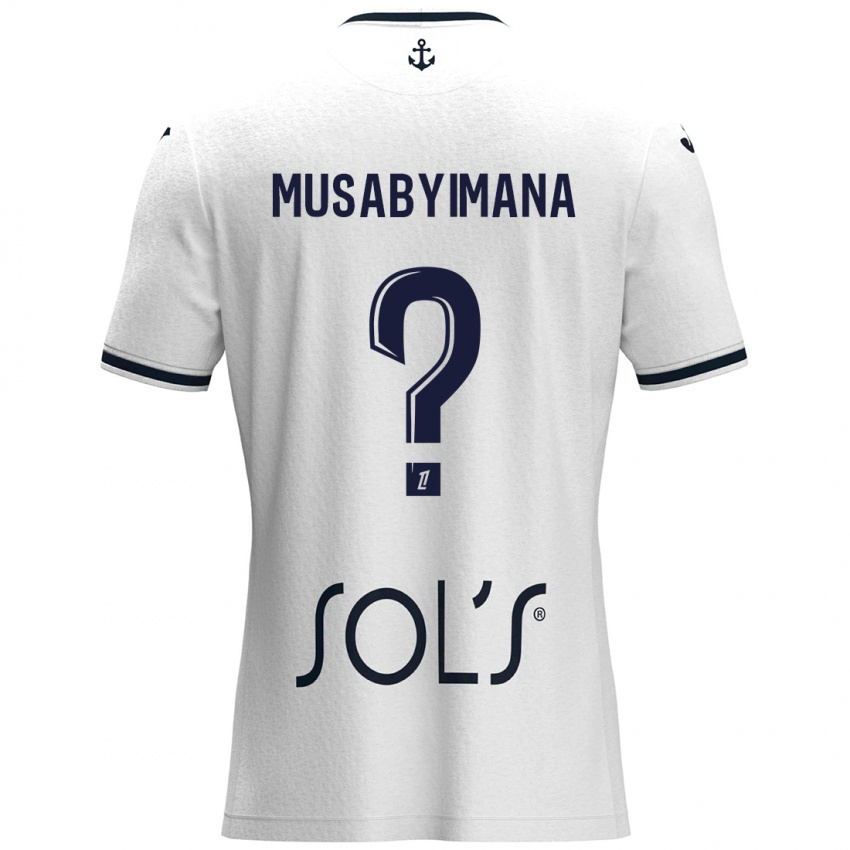 Criança Camisola Thierry Musabyimana #0 Azul Escuro Branco Alternativa 2024/25 Camisa