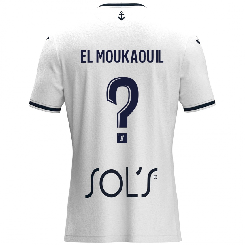 Criança Camisola Mohamed El Moukaouil #0 Azul Escuro Branco Alternativa 2024/25 Camisa