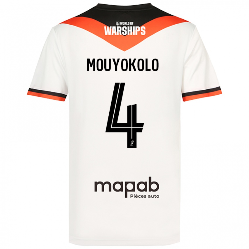 Criança Camisola Loris Mouyokolo #4 Branco Alternativa 2024/25 Camisa