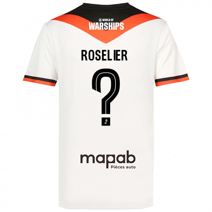 Criança Camisola Nathan Roselier #0 Branco Alternativa 2024/25 Camisa