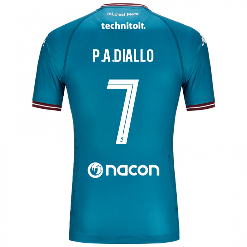 Criança Camisola Papa Amadou Diallo #7 Petrolo Bleu Alternativa 2024/25 Camisa