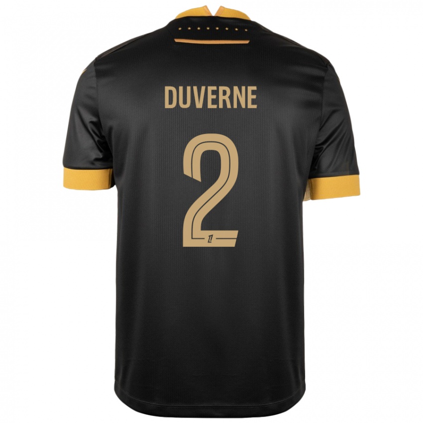 Criança Camisola Jean-Kévin Duverne #2 Castanho Preto Alternativa 2024/25 Camisa