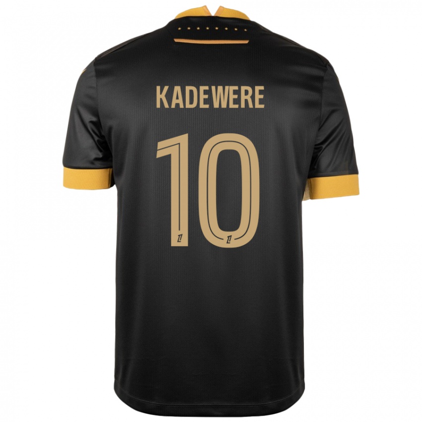 Criança Camisola Tino Kadewere #10 Castanho Preto Alternativa 2024/25 Camisa