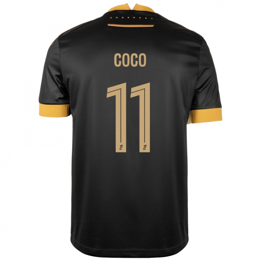 Criança Camisola Marcus Coco #11 Castanho Preto Alternativa 2024/25 Camisa