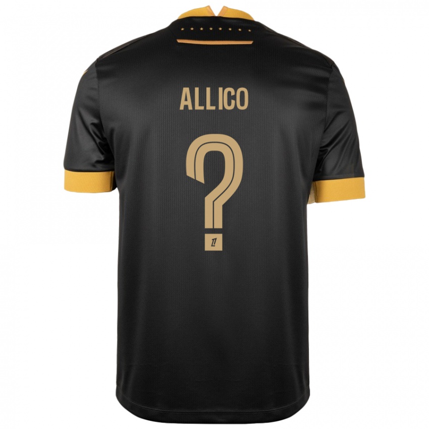 Criança Camisola Rayan Allico #0 Castanho Preto Alternativa 2024/25 Camisa