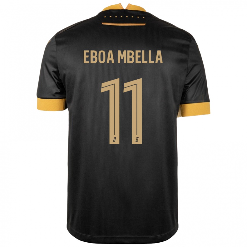 Criança Camisola Eden Eboa Mbella #11 Castanho Preto Alternativa 2024/25 Camisa