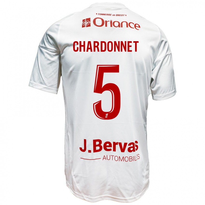 Criança Camisola Brendan Chardonnet #5 Vermelho Branco Alternativa 2024/25 Camisa