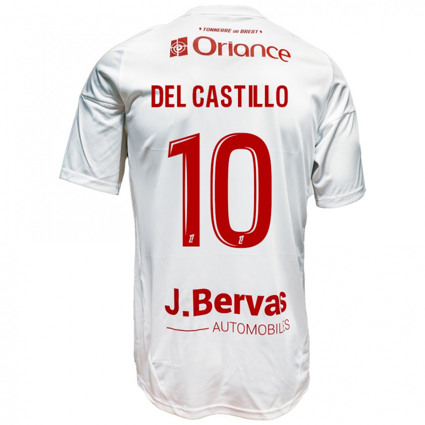 Criança Camisola Romain Del Castillo #10 Vermelho Branco Alternativa 2024/25 Camisa