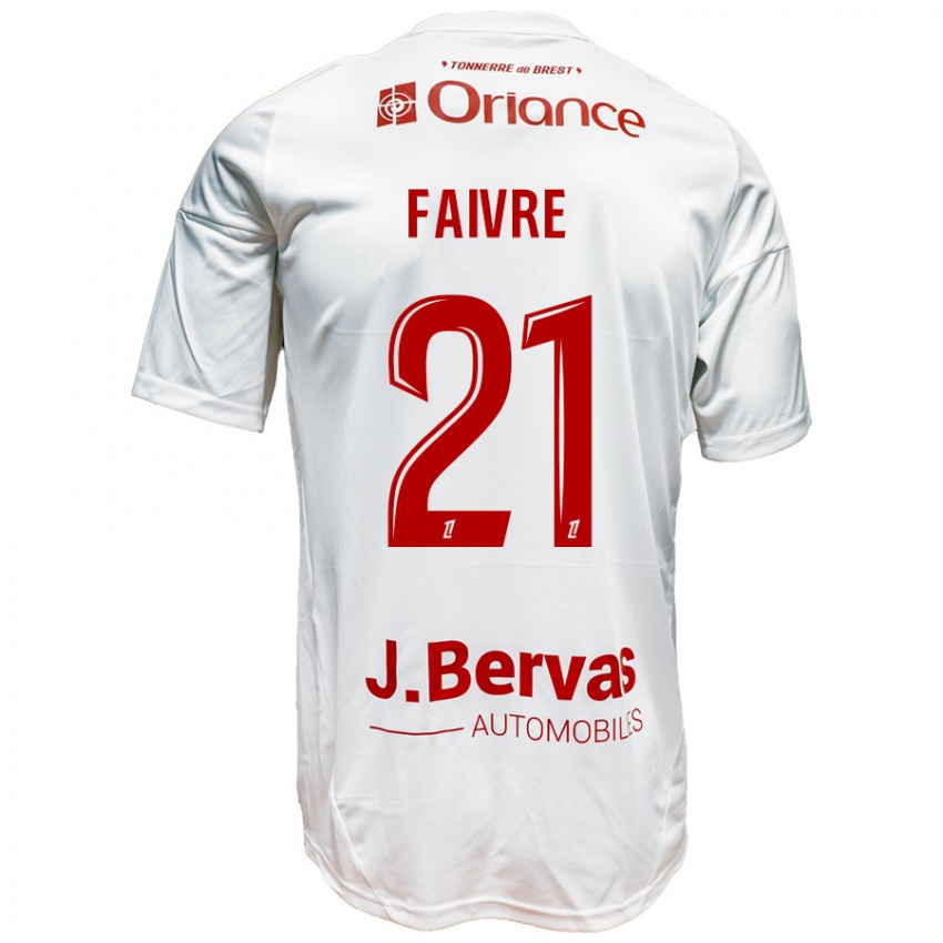 Criança Camisola Romain Faivre #21 Vermelho Branco Alternativa 2024/25 Camisa