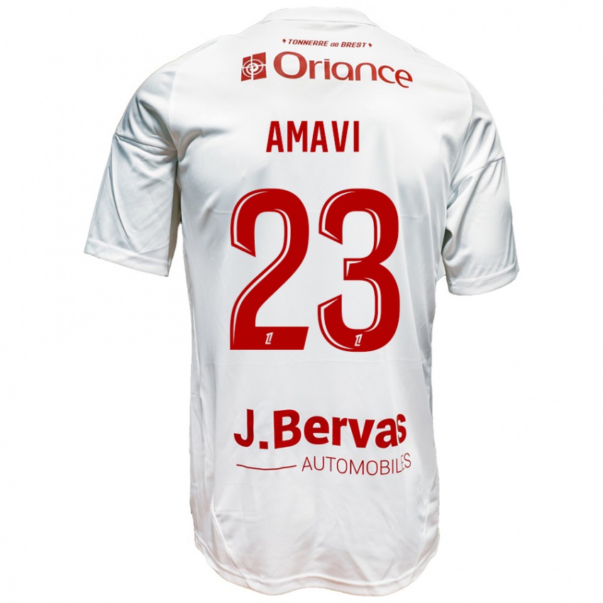 Criança Camisola Jordan Amavi #23 Vermelho Branco Alternativa 2024/25 Camisa