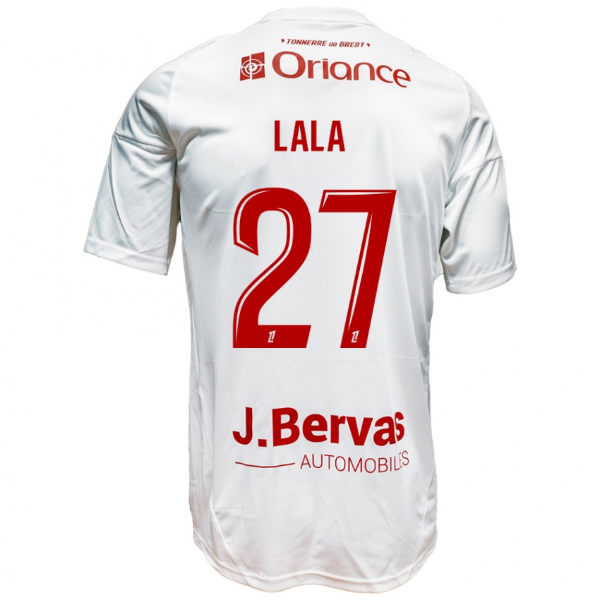 Criança Camisola Kenny Lala #27 Vermelho Branco Alternativa 2024/25 Camisa