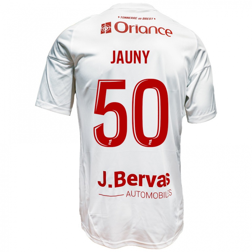 Criança Camisola Noah Jauny #50 Vermelho Branco Alternativa 2024/25 Camisa