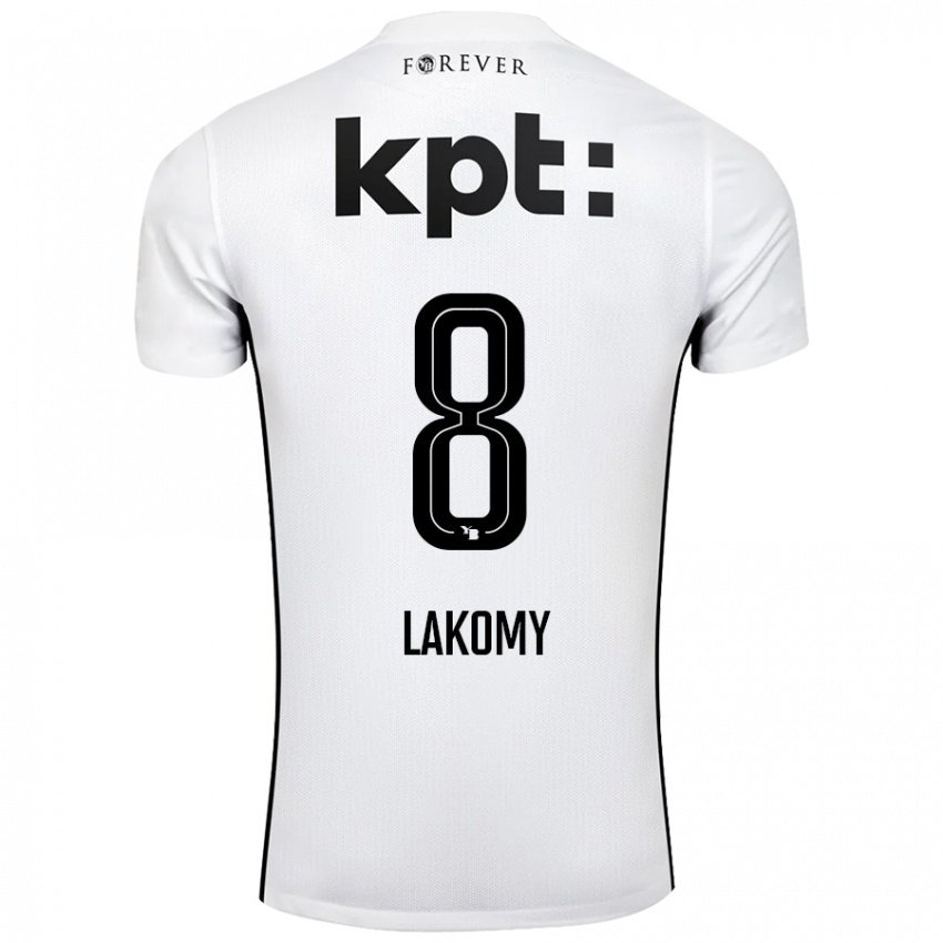 Criança Camisola Lukasz Lakomy #8 Preto Branco Alternativa 2024/25 Camisa