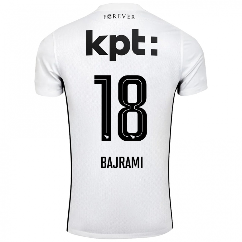 Criança Camisola Ardian Bajrami #18 Preto Branco Alternativa 2024/25 Camisa