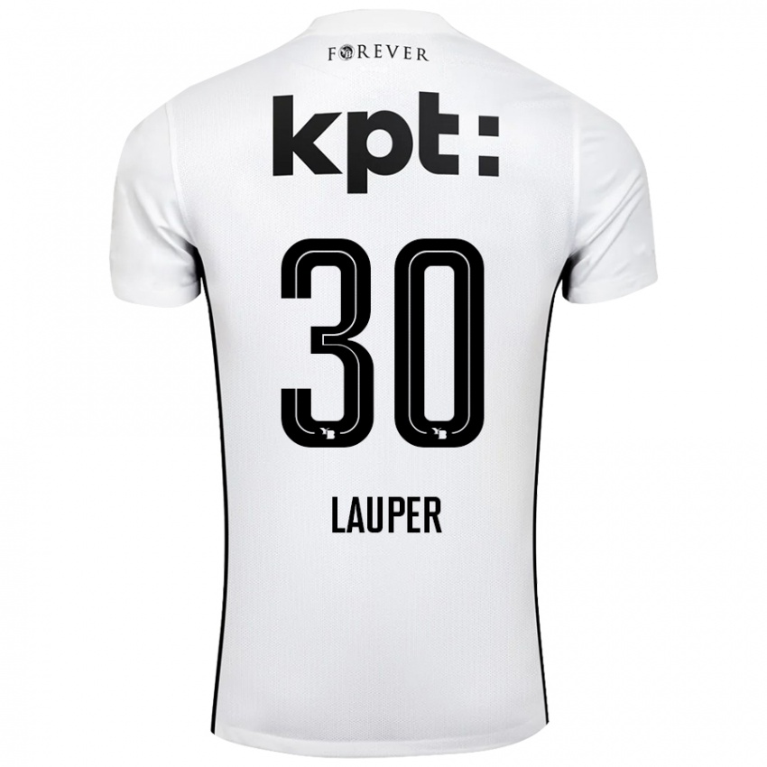 Criança Camisola Sandro Lauper #30 Preto Branco Alternativa 2024/25 Camisa