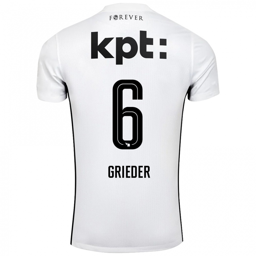 Criança Camisola Lionel Grieder #6 Preto Branco Alternativa 2024/25 Camisa