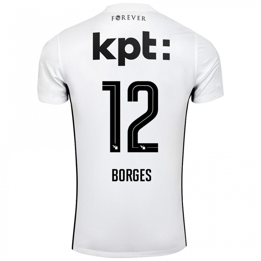 Criança Camisola David Borges #12 Preto Branco Alternativa 2024/25 Camisa