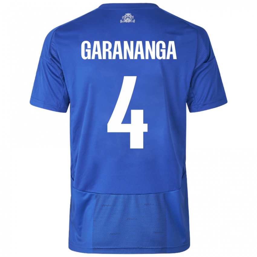 Criança Camisola Munashe Garananga #4 Azul Branco Alternativa 2024/25 Camisa