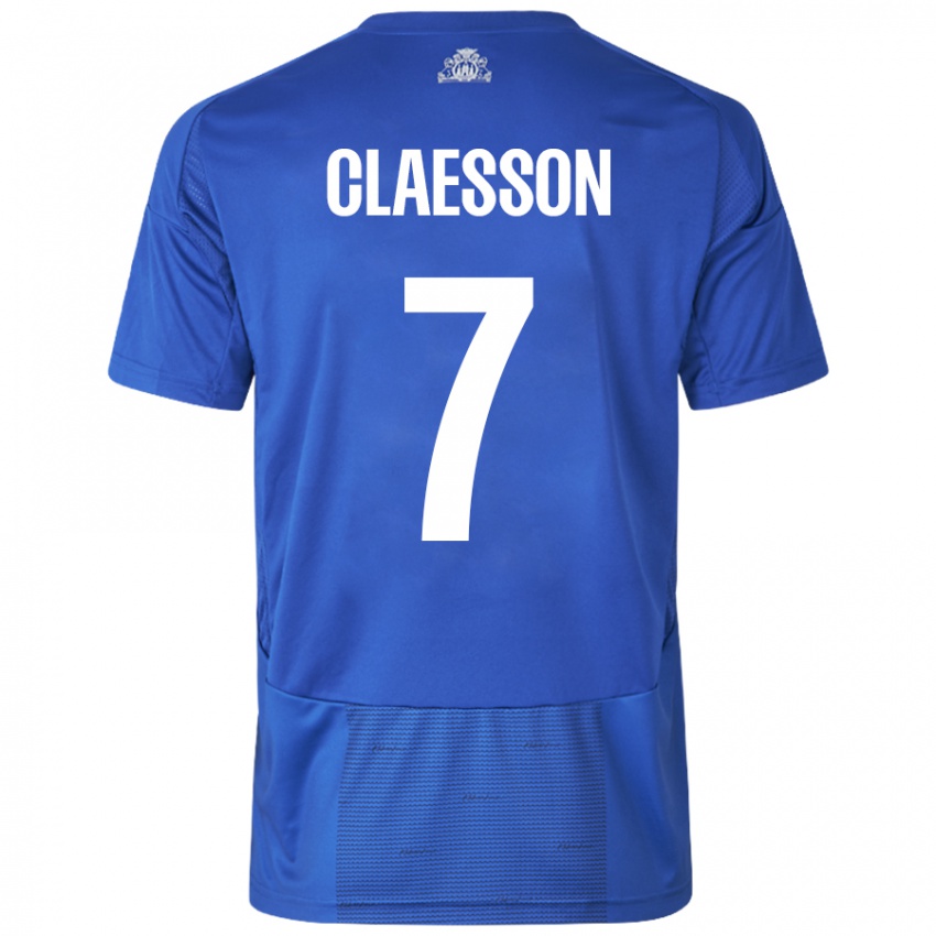 Criança Camisola Viktor Claesson #7 Azul Branco Alternativa 2024/25 Camisa