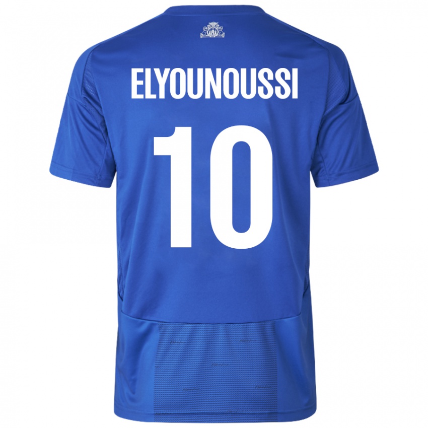 Criança Camisola Mohamed Elyounoussi #10 Azul Branco Alternativa 2024/25 Camisa