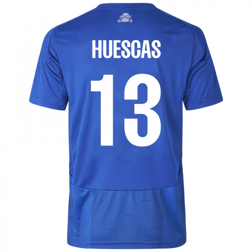 Criança Camisola Rodrigo Huescas #13 Azul Branco Alternativa 2024/25 Camisa