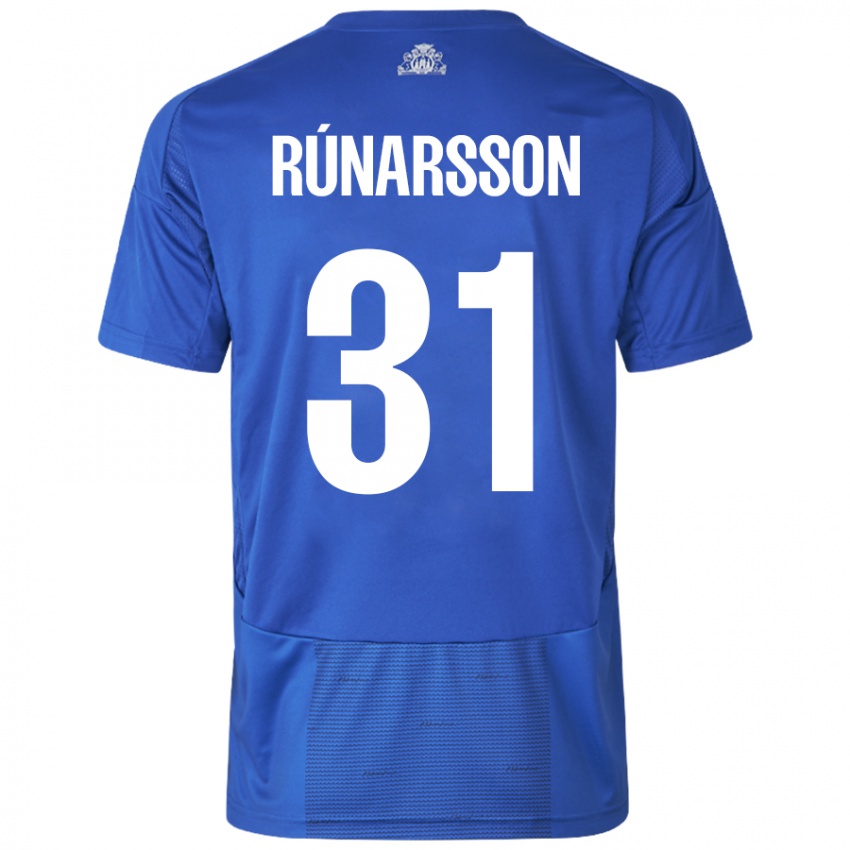 Criança Camisola Runar Alex Runarsson #31 Azul Branco Alternativa 2024/25 Camisa