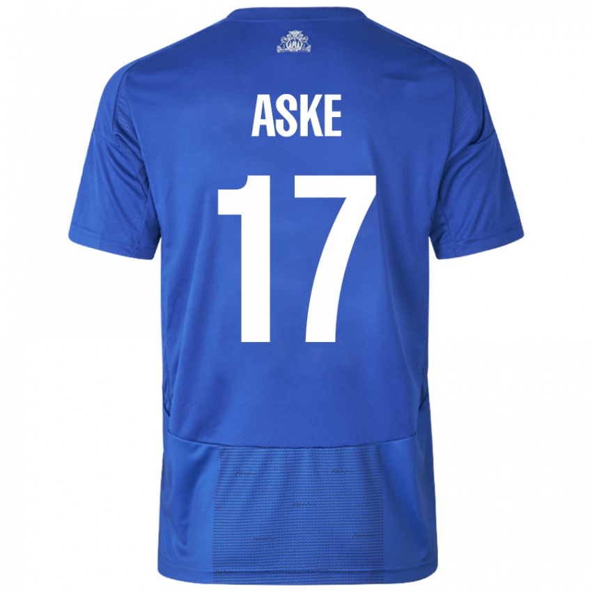 Criança Camisola Aske Christensen #17 Azul Branco Alternativa 2024/25 Camisa