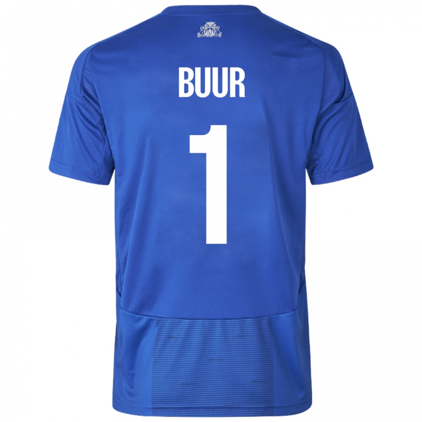 Criança Camisola Oscar Buur #1 Azul Branco Alternativa 2024/25 Camisa