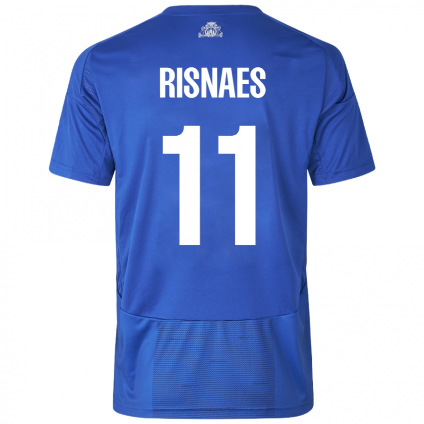 Criança Camisola Roberto Risnaes #11 Azul Branco Alternativa 2024/25 Camisa