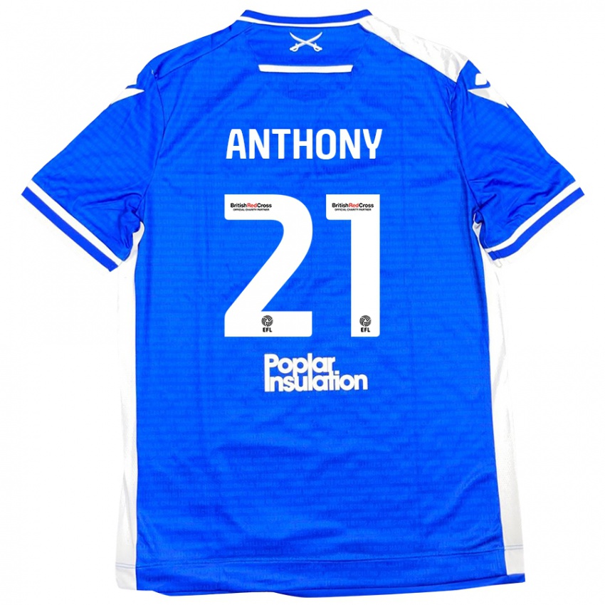 Homem Camisola Micah Anthony #21 Branco Azul Principal 2024/25 Camisa