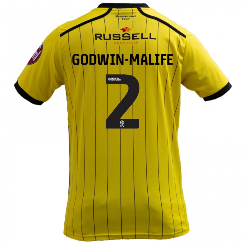 Homem Camisola Udoka Godwin-Malife #2 Amarelo Principal 2024/25 Camisa