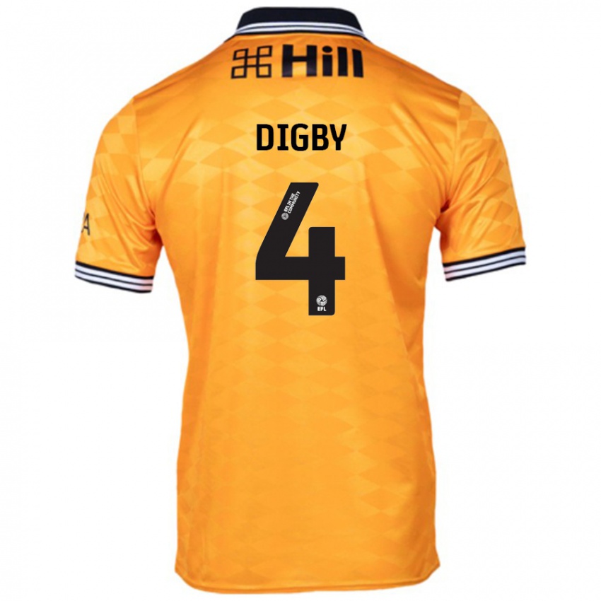 Homem Camisola Paul Digby #4 Laranja Principal 2024/25 Camisa