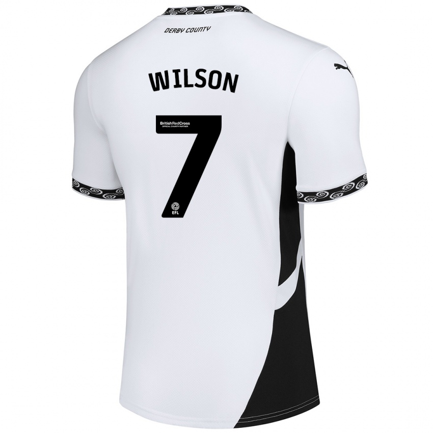 Homem Camisola Emelia Wilson #7 Preto Branco Principal 2024/25 Camisa