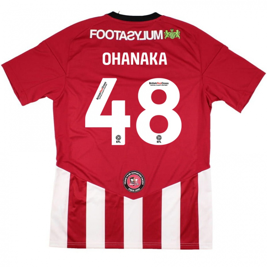 Homem Camisola Santino Ohanaka #48 Vermelho Branco Principal 2024/25 Camisa