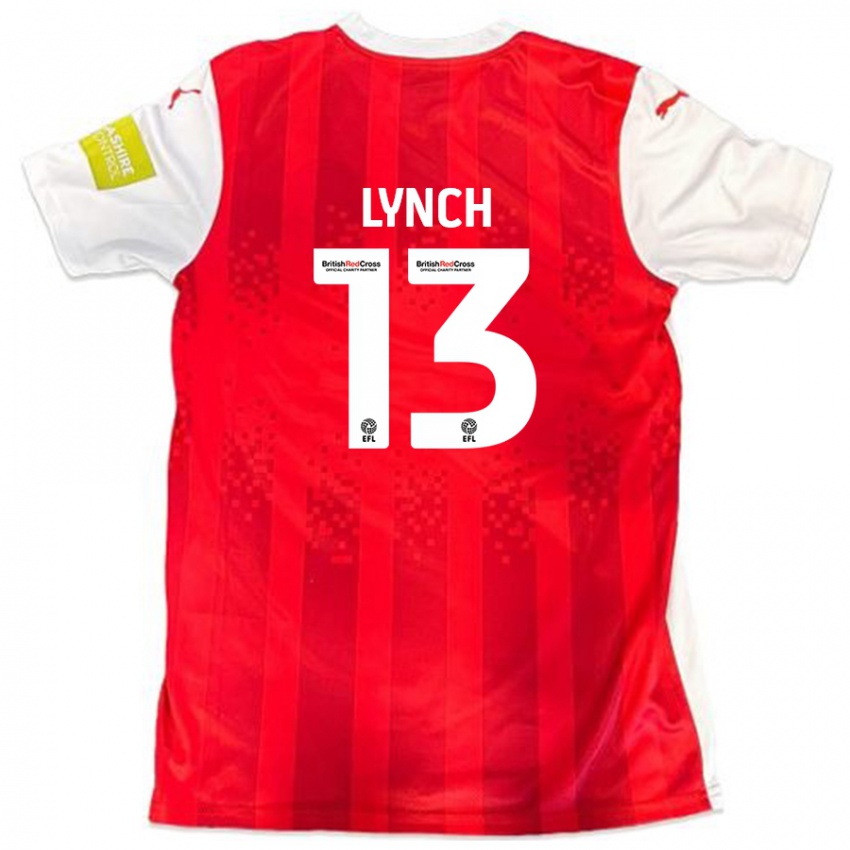 Homem Camisola Jay Lynch #13 Vermelho Branco Principal 2024/25 Camisa