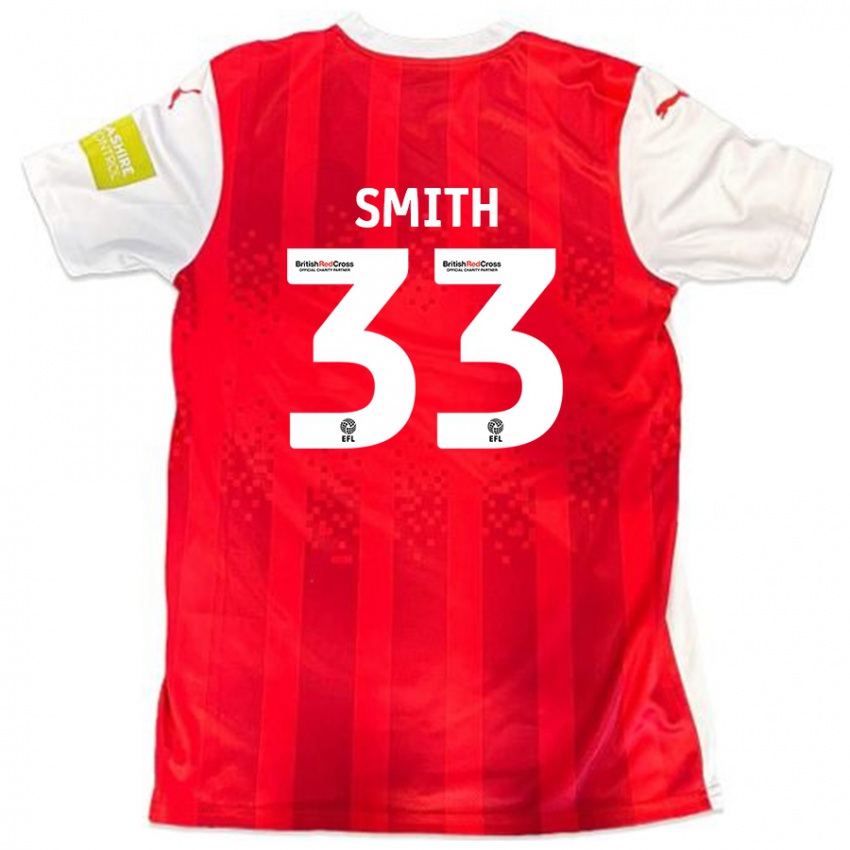 Homem Camisola Pele Smith #33 Vermelho Branco Principal 2024/25 Camisa