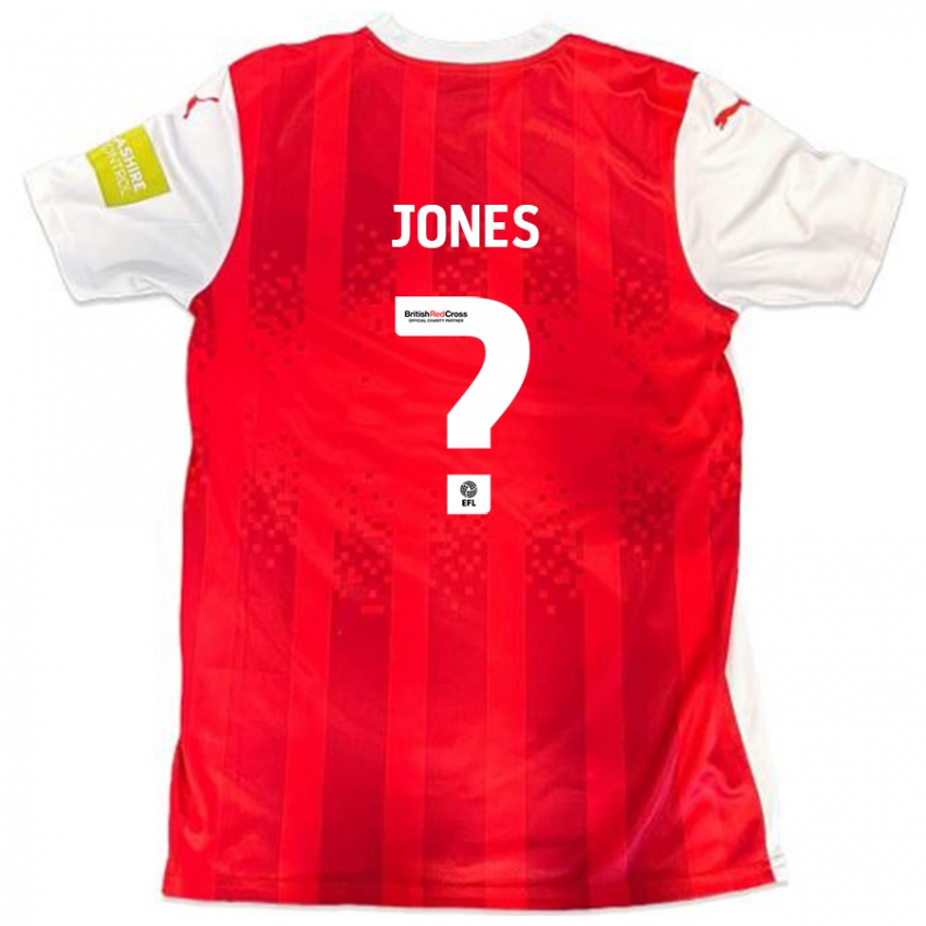 Homem Camisola Billy Jones #0 Vermelho Branco Principal 2024/25 Camisa