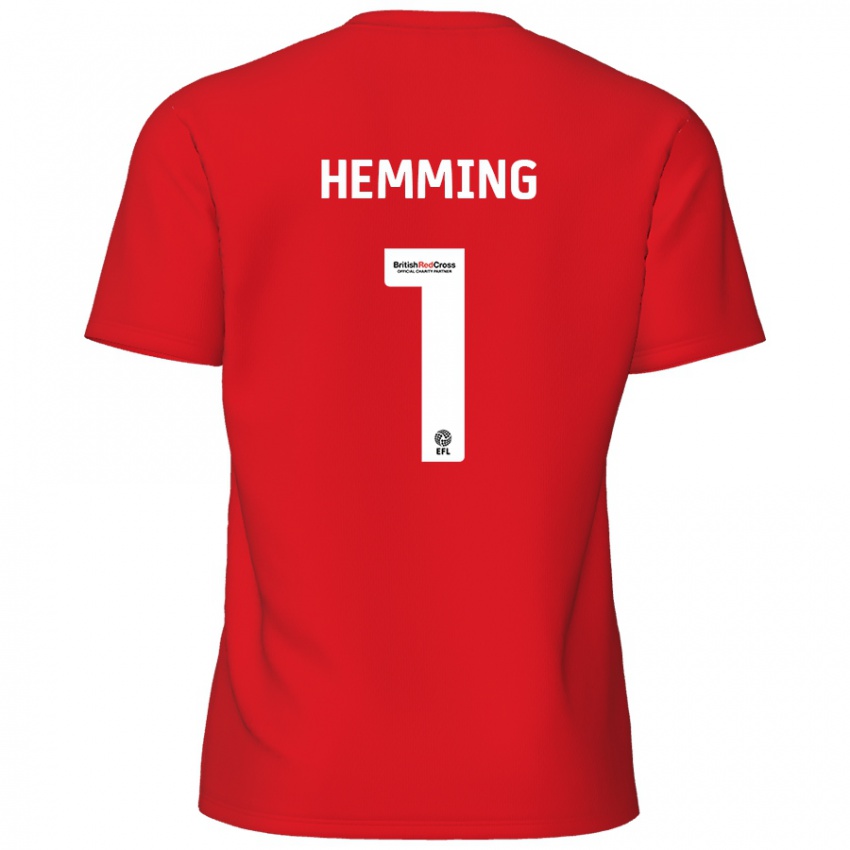 Homem Camisola Zach Hemming #1 Vermelho Principal 2024/25 Camisa