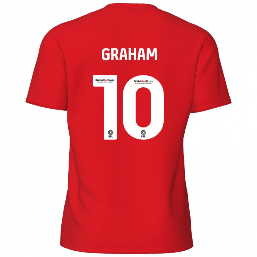 Homem Camisola Jordan Graham #10 Vermelho Principal 2024/25 Camisa