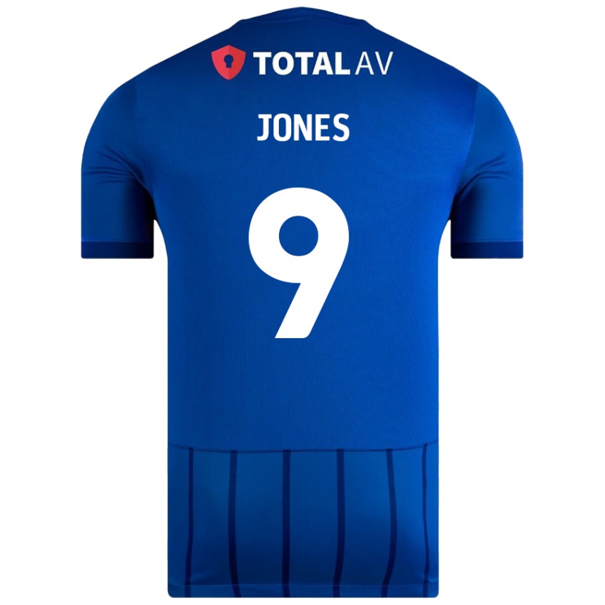 Homem Camisola Emma Jones #9 Azul Principal 2024/25 Camisa