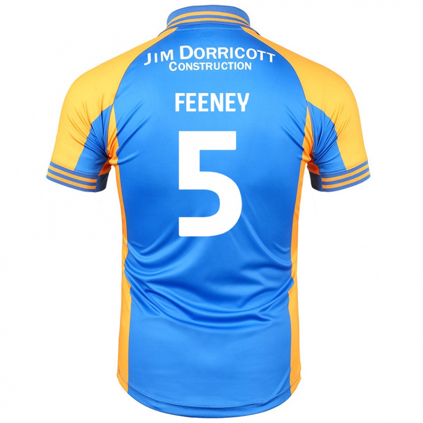 Homem Camisola Morgan Feeney #5 Âmbar Azul Principal 2024/25 Camisa