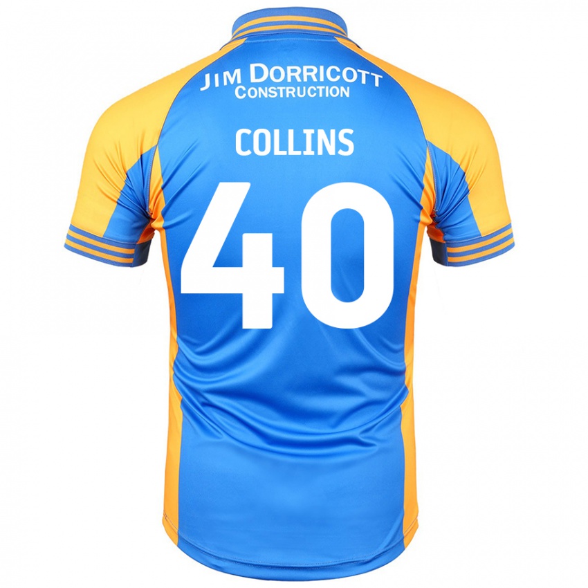 Homem Camisola Jude Collins #40 Âmbar Azul Principal 2024/25 Camisa