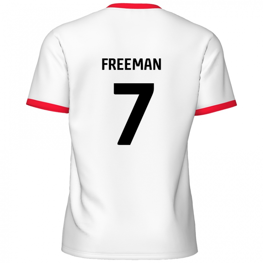 Homem Camisola Nick Freeman #7 Vermelho Branco Principal 2024/25 Camisa